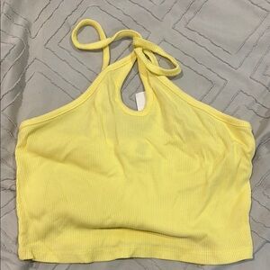 Tilly's Yellow Halter Crop Top